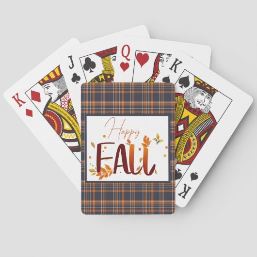 Jeu De Cartes automne/automne/feuille/plaid (dos)