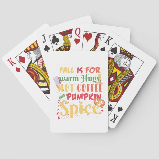 Jeu De Cartes Automne Halloween d'épice de citrouille (dos)