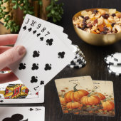 Jeu De Cartes Automne Rustique Orange Citrouille (In Situ)