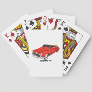 Jeu De Cartes Automobile classique rouge 1948