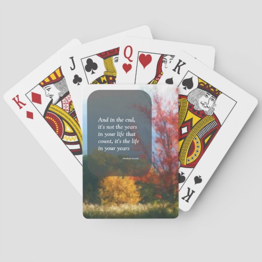 Jeu De Cartes Autumn Foliing Vie Attitude Inspiration (dos)