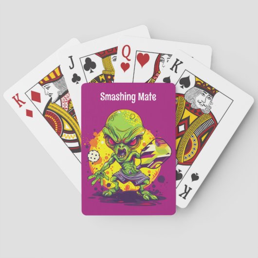 Jeu De Cartes Avec le texte Extraterrestrial Mayhem (dos)