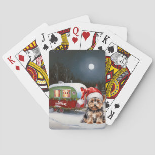 Jeu De Cartes Aventure de Noël en caravane pour Terrier du Yorks