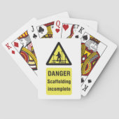 Jeu De Cartes Avertissement de site incomplet de l'échafaudage d (dos)