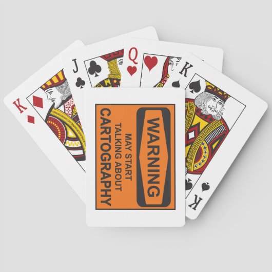 Jeu De Cartes Avertissement Peut Commencer À Parler De Cartograp (dos)