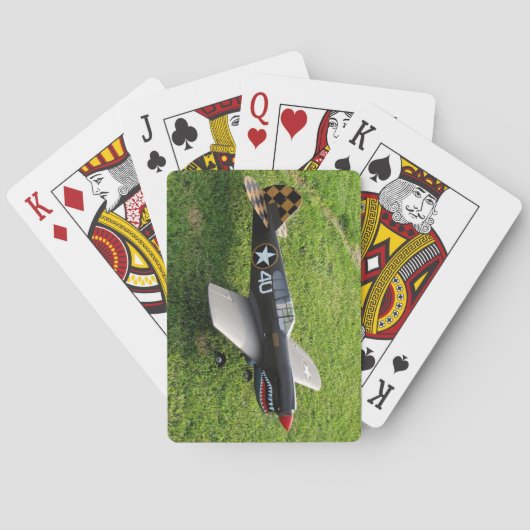Jeu De Cartes Avion RC P-40 prêt à décoller (dos)