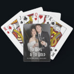 Jeu De Cartes Avoir et tenir des faveurs Photo mariage personnal<br><div class="desc">Célébrez votre amour avec ceux-ci Avoir et tenir un mariage photo personnalisé Favoriser la lecture des cartes. Personnalisez avec votre photo préférée, les noms et la date pour un souvenir mariage unique et mémorable que vos invités aimeront. Un jeu amusant sur les mots, dont vos invités seront vraiment enchantés et...</div>