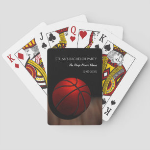 Jeu De Cartes Bachelor du joueur de basket noir orange