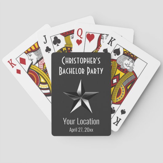 Jeu De Cartes Bachelor Party Star Wedding Favor (dos)