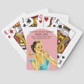 Jeu De Cartes Baguette à lèvres pour femme de ménage rétro drôle (dos)