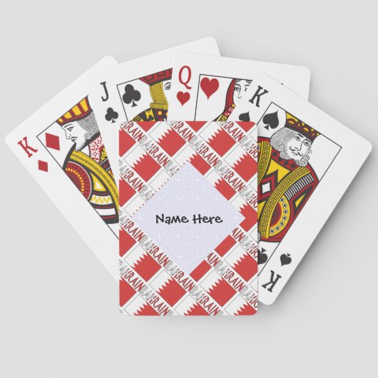 Jeu De Cartes Bahrain and Bahraini Flag Tíled Personalized (dos)
