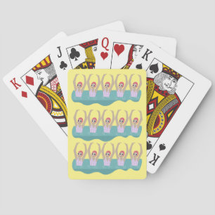 Jeu De Cartes Baigneurs artistiques   Illustration de natation a