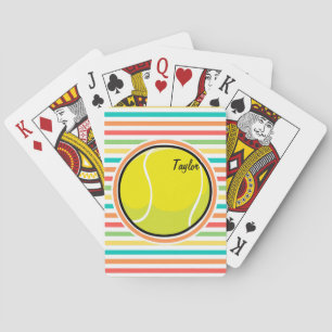 Jeu De Cartes Bal De Tennis ; Bright Rainbow Strips