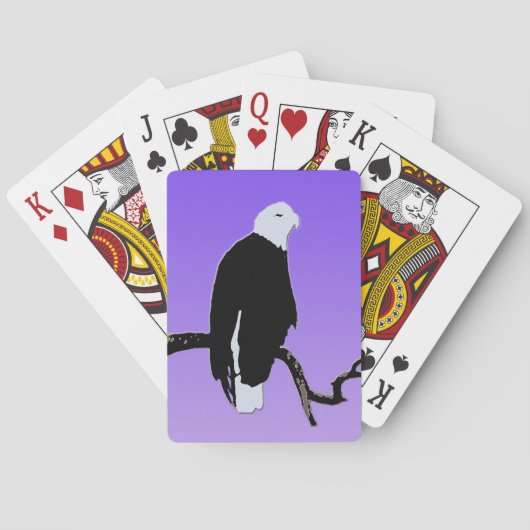 Jeu De Cartes Bald Eagle at Sunset - Art original de la faune (dos)