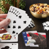 Jeu De Cartes Bald Eagle avec le drapeau américain (In Situ)