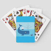 Jeu De Cartes Baleine nautique et voilier Océan Blue Sea (dos)
