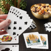 Jeu De Cartes Balise de bagage de voyage Skyline de Barcelone Es (In Situ)