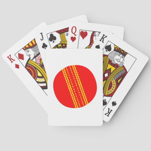 Jeu De Cartes Balle de cricket rouge (dos)