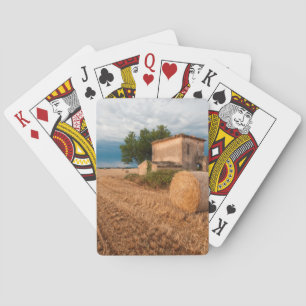 Jeu De Cartes Balle de foin dans un champ de Provence