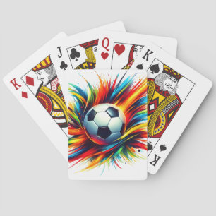 Jeu De Cartes Balle de football Splash Futuriste Football Abstra