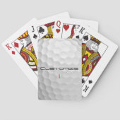 Jeu De Cartes Balle de golf avec texte et numéro personnalisés (dos)