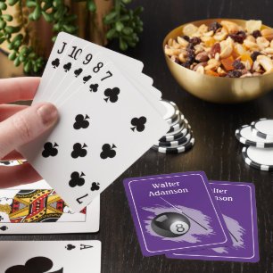 Jeu De Cartes Balle de sport de billard et queue Personnaliser a