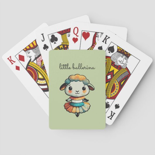 Jeu De Cartes Ballerina aux moutons mignons (dos)