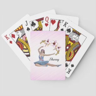 Jeu De Cartes Ballerina en bleu rose personnel