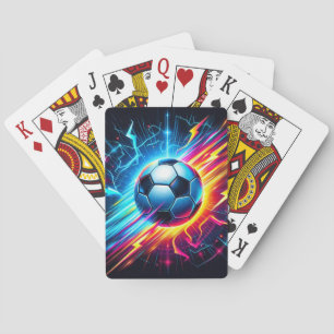Jeu De Cartes Ballon de football électrique futuriste éclair