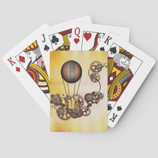 Jeu De Cartes Ballon Steampunk Antique Jaune (dos)