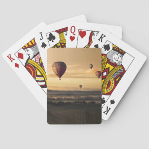 Jeu De Cartes Ballons à Air Chaud dans des Cieux Dorés
