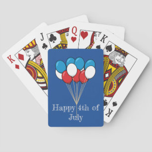 Jeu De Cartes Ballons bleu blanc rouge patriotique Personnalis