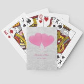 Jeu De Cartes Ballons Coeur Rose Jouer Cartes (dos)