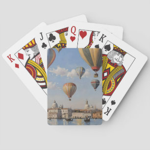 Jeu De Cartes Ballons d'air au-dessus de la peinture à l'huile d