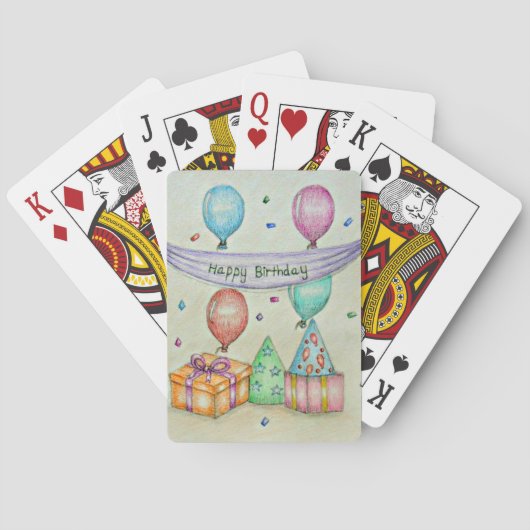 Jeu De Cartes ballons d'anniversaire (dos)