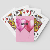 Jeu De Cartes Ballons de coeur rose (dos)