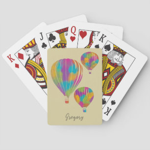 Jeu De Cartes Balloons Peints Rainbow Hot Air Personnalisés