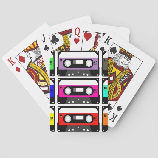 Jeu De Cartes Bande Cassette Rétro (dos)