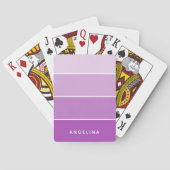 Jeu De Cartes Bande de puces de peinture violette avec nom perso (dos)