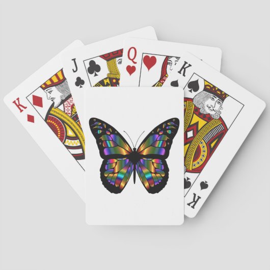 Jeu De Cartes Bande dessinée de papillon de gradient (dos)