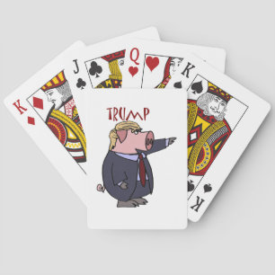 Jeu De Cartes Bande dessinée politique de porc drôle de Donald