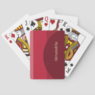 Jeu De Cartes Bande rouge Abstraite personnalisée