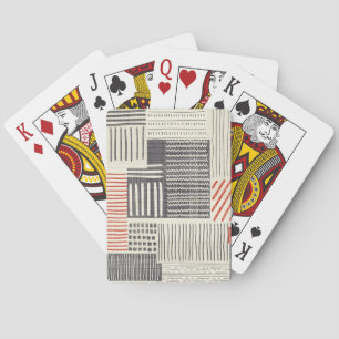 Jeu De Cartes Bandes géométriques dessinées à la main, motif san