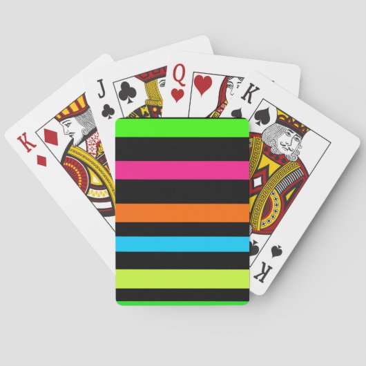Jeu De Cartes Bandes néon (dos)