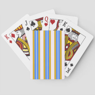 Jeu De Cartes Bandes rétro - Bleu Jaune