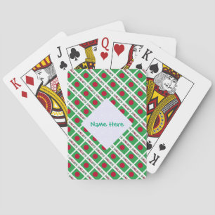 Jeu De Cartes Bangladesh Drapeau Bangladais Carreaux Vert Person