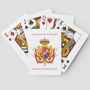 Jeu De Cartes Bannière rouge blanc Grand-Duché de Toscane