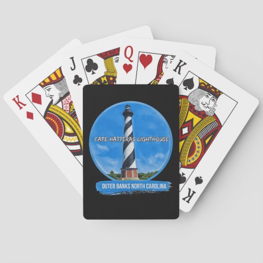 Jeu De Cartes Banques extérieures du phare de Cape Hatteras N.C. (dos)