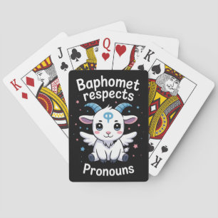 Jeu De Cartes Baphomet transgenre respecte les pronoms Fierté tr