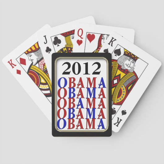 Jeu De Cartes Barack Obama 2012 Black Frame Bicycle® Play (dos)